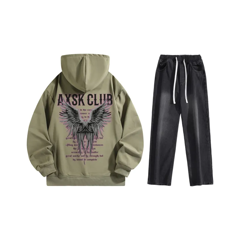A.X.S.K Sweatshirt Sets Unisex-42