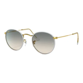 RayBan Metal Round Sunglasses Unisex Gold