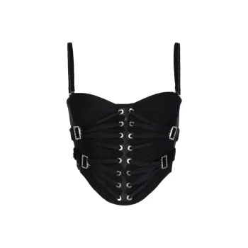 DION LEE Strapless Tops Women's Black