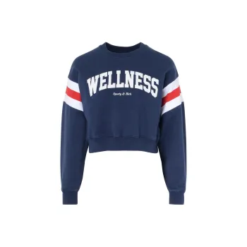 SPORTY & RICH Slogan Printed Long Sleeved Sweatshirt
