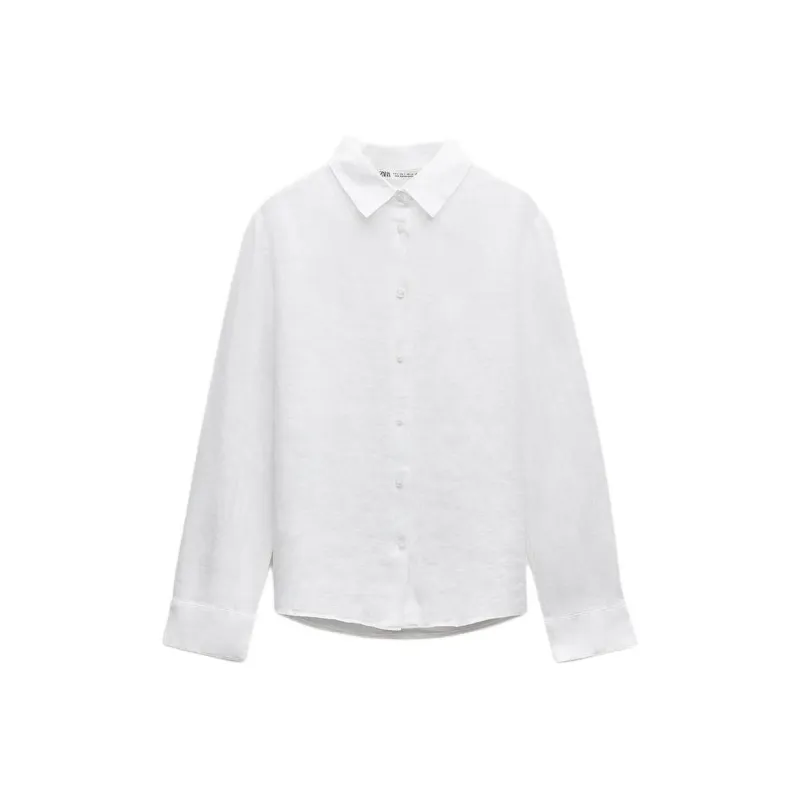 ZARA Shirt Women's Frosted White-0