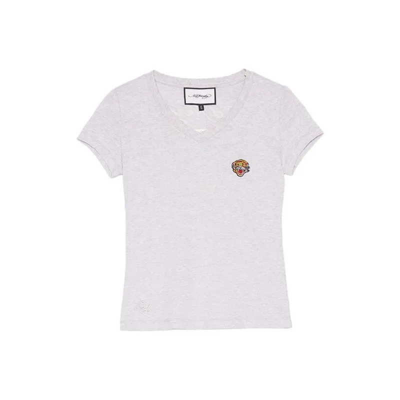Ed Hardy T Shirts Women's Light Smoke Gray-0