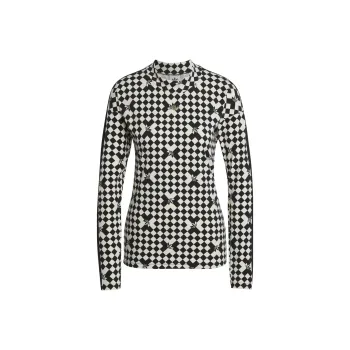 Adidas Ski Chic Allover Print Long Sleeve Tee