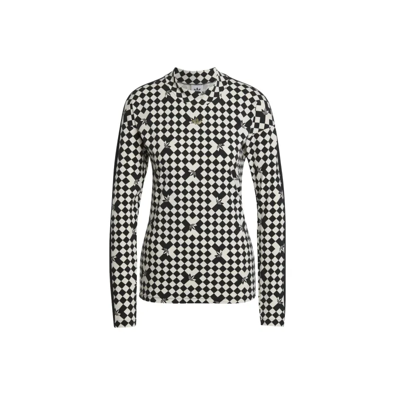 Adidas Ski Chic Allover Print Long Sleeve Tee-0