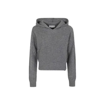 Victoria Beckham Knitted Cropped Hoodie