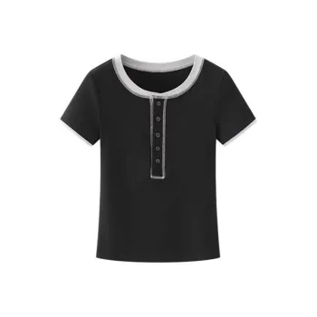 PAIN OR PLEASURE Summer Regular T Shirt Women's Black