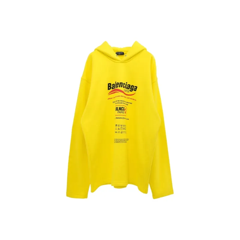 Balenciaga Sweatshirt Loose Fit Style Women's Yellow-0