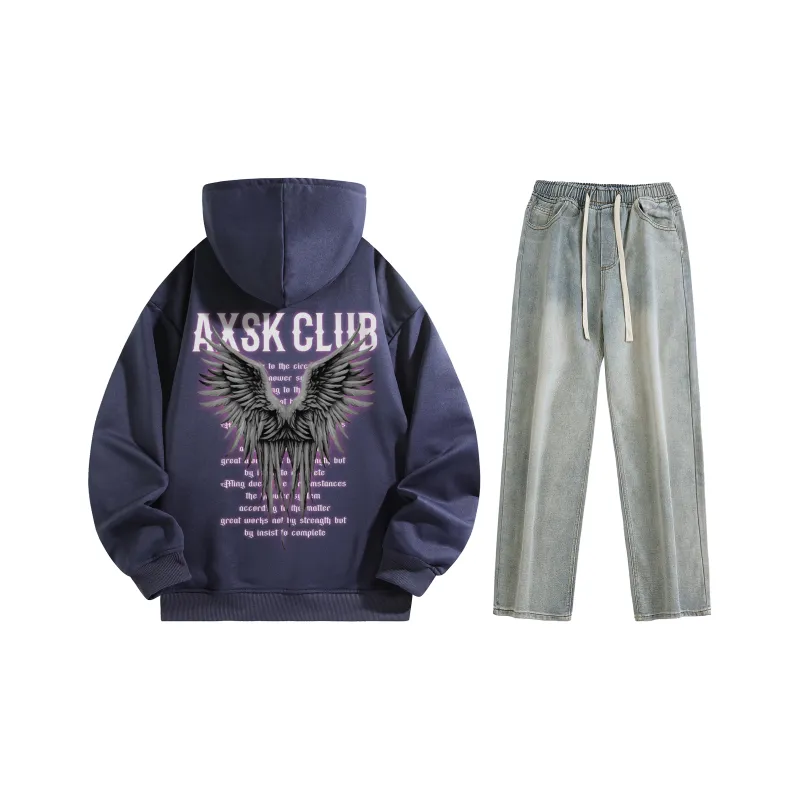 A.X.S.K Sweatshirt Sets Unisex-91