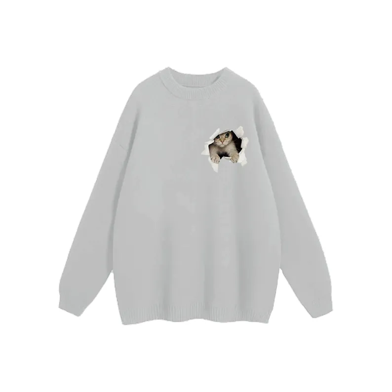 MDLILA Sweater Women's White Gray-2