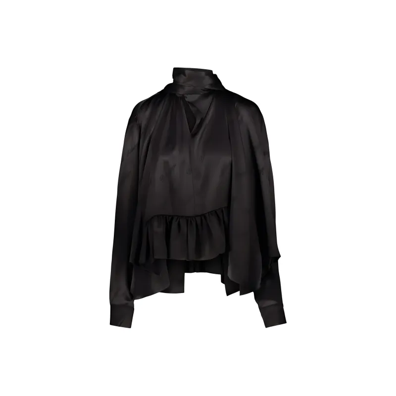 Balenciaga Logo Jacquard Blouse-0