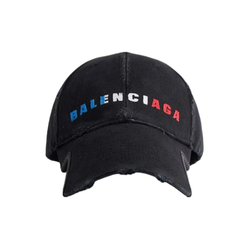 Balenciaga Cotton Baseball Caps Unisex Black-0