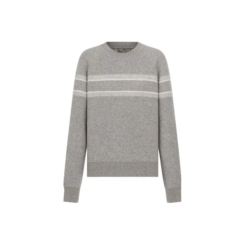 DIOR Reversible Crew-Neck Sweater Sweater Women's Gray-0