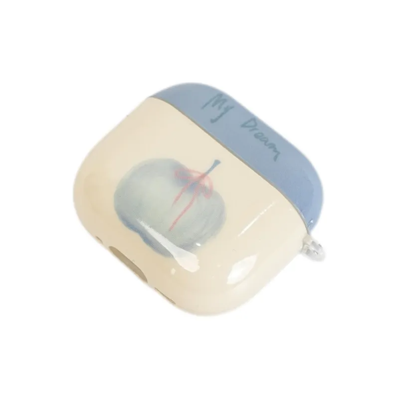 Wei Xin Apple AirPods 4/2/3/4th Generation/AirPods Pro/Pro 2 TPU Graffiti Blue Apple Pendant Headphone Cases-6