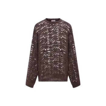 Brunello Cucinelli Sequin Embellished Crewneck Jumper