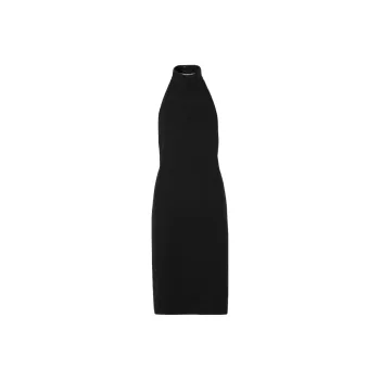 Burberry Funnel neck Silk Bib Dress