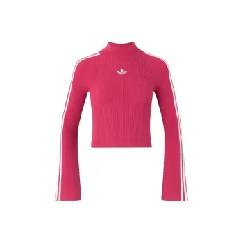 Adidas Originals Premium Knit Turtleneck Top Sweater Women's Magenta