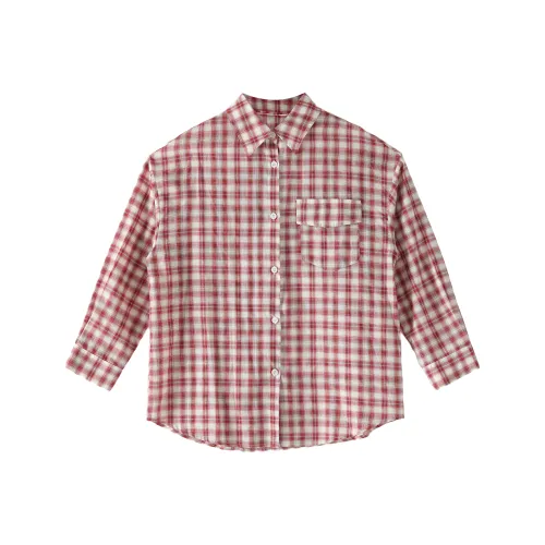 ONE PASS STUDIO Shirt Women's Red Plaid