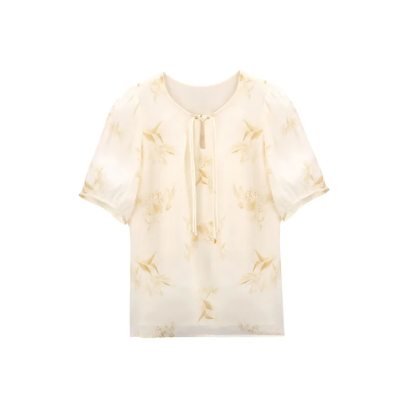 A Paradise For Awakening Shirt Women's Beige-0