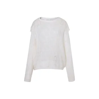 LOFT SHINE FW22 Loose Fit Knitwear Women's White