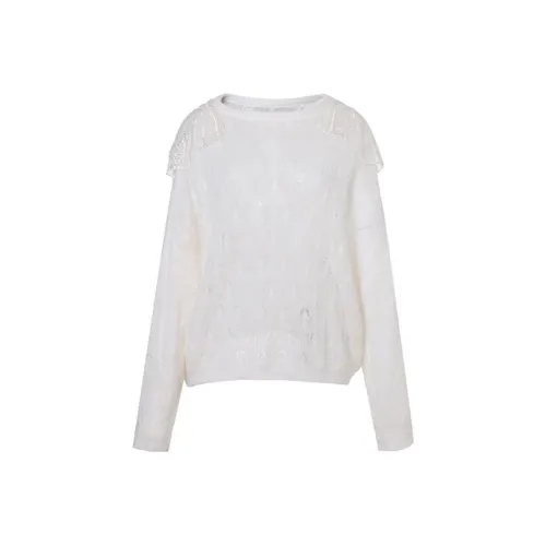 LOFT SHINE FW22 Loose Fit Knitwear Women's White