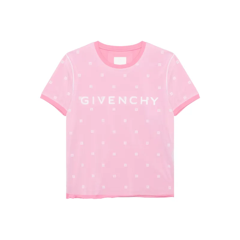 Givenchy Logo print Mesh overlay Dress-0