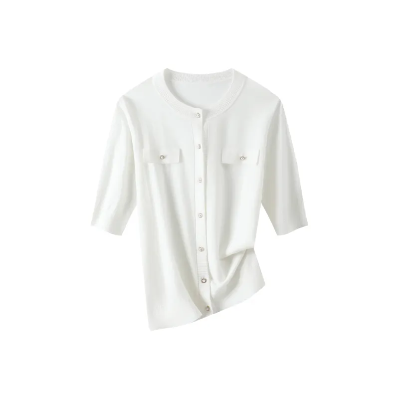 H YXIANG Knitwear Women's Ecru-0