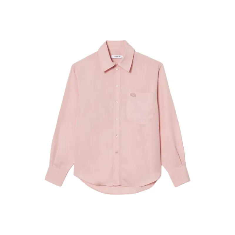 LACOSTE Logo appliqué Button up Shirt-0