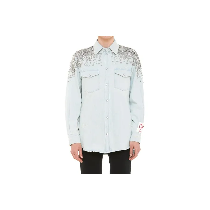 Golden Goose Embellished Denim Blouse-0
