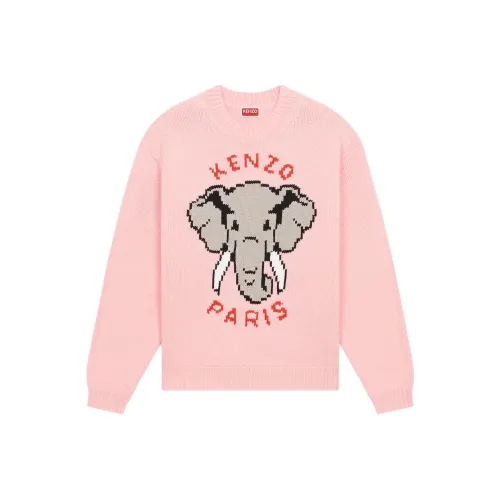KENZO Elephant' Wool Jumper Sweater Women's Pink