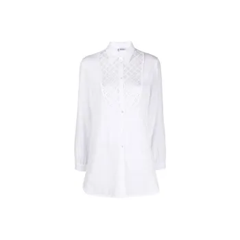 La Perla Embroidered Bib Buttoned Shirt