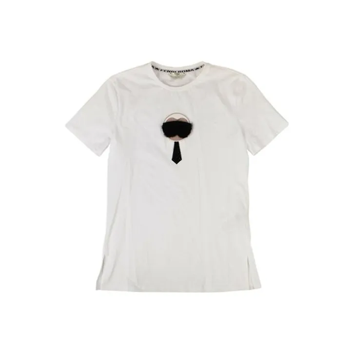 FENDI X Karl Lagerfeld Karl Monster T Shirt 'White'-0
