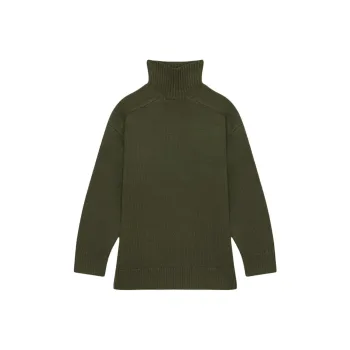 ARITZIA Wilfred Evita Merino Wool Turtleneck Sweater Women's Fatigue/Army Green