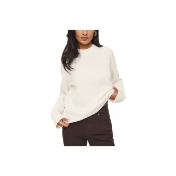REFORMATION Calloway Regenerative Wool Crew Sweater Women's Arctica White