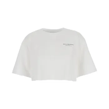 PHILOSOPHY DI LORENZO SERAFINI Logo Printed Cropped T Shirt