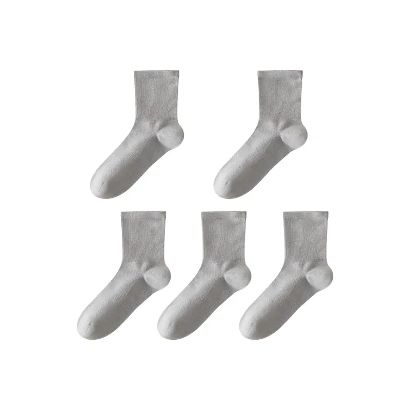 H YXIANG Mid Calf Socks Men's 5 Pack-12