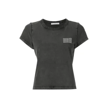Alexander Wang Acid wash Logo T shirt