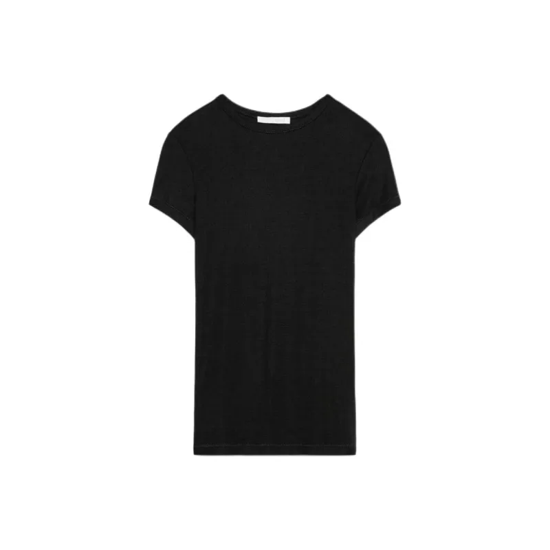 ZARA Regular T Shirt Women's Black-0