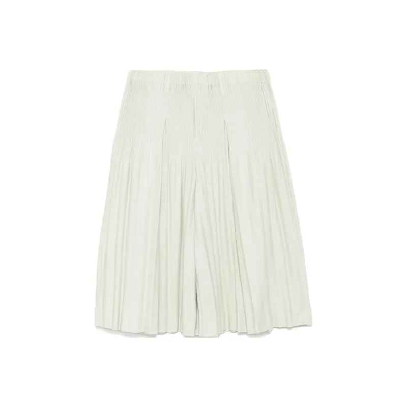 Homme Plissé Issey Miyake Pleated Bermuda Shorts-0