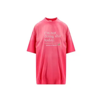 Vetements Not Doing Shit Today T Shirt 'Pink'