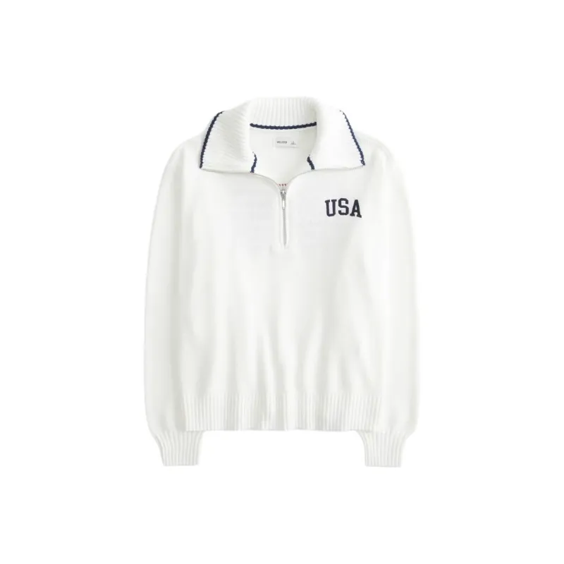 Hollister Sweater Women's White-0