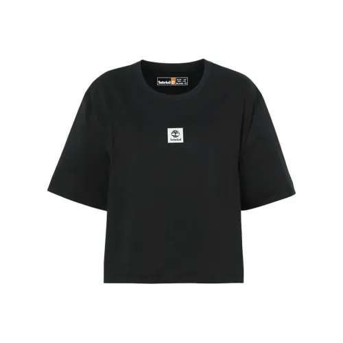 Timberland Drop Shoulder Sleeve T Shirt Women's Black