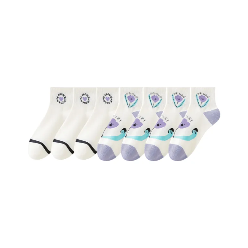 Cotton Gene Mid-Calf Socks Women's 5 Pack-62