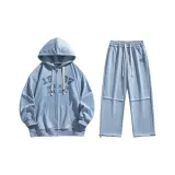 Clothing Set (Blue Sweatshirt+Blue Pants)
