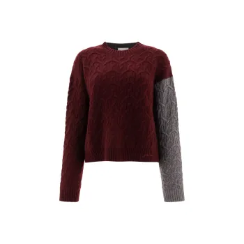 GANNI Crewneck Cable Knit Jumper