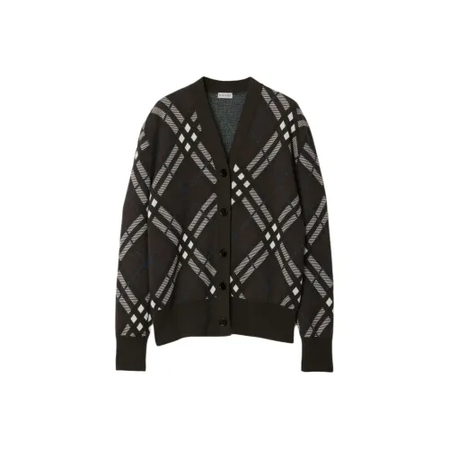 Burberry Check Wool Blend Cardigan