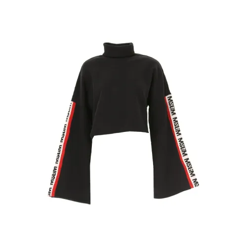 MSGM 블랙 여성 맨투맨