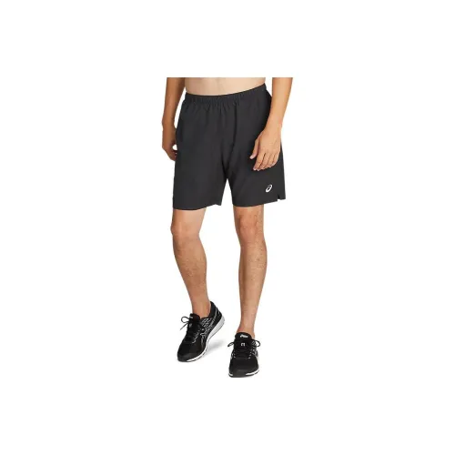 Asics 7IN 2 IN 1SPIRAL Casual Shorts Men's Performance Black Heather Print Stone Gray Leather