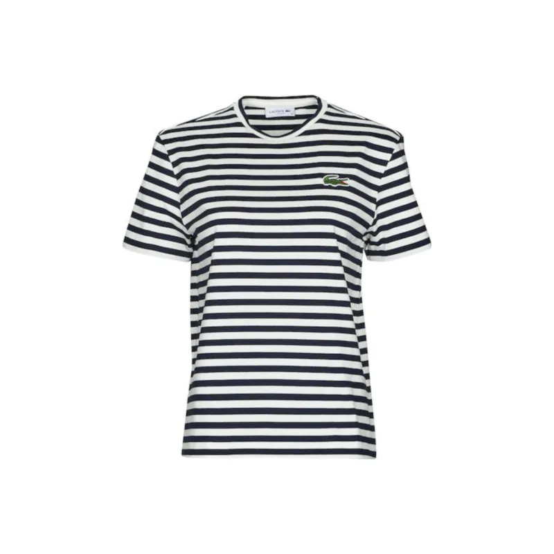 LACOSTE T Shirts Women's Black/White-0