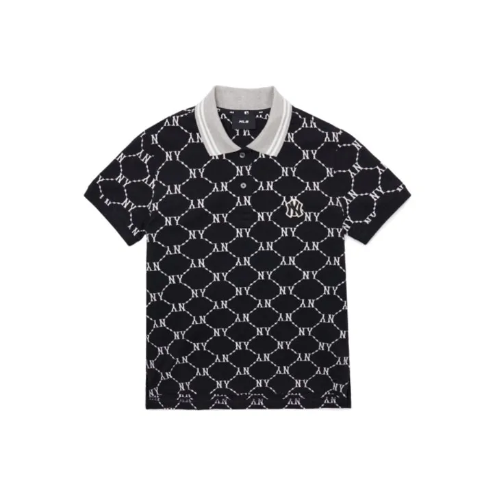 MLB Base Logo Polo Shirt Women's Black-0