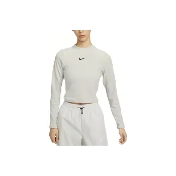 Nike Women'ss Pullover Cropped Retro Crewneck T Shirt Beige